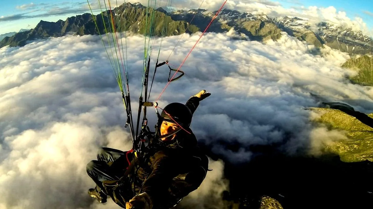 Vol en parapente au-dessus de Verbier