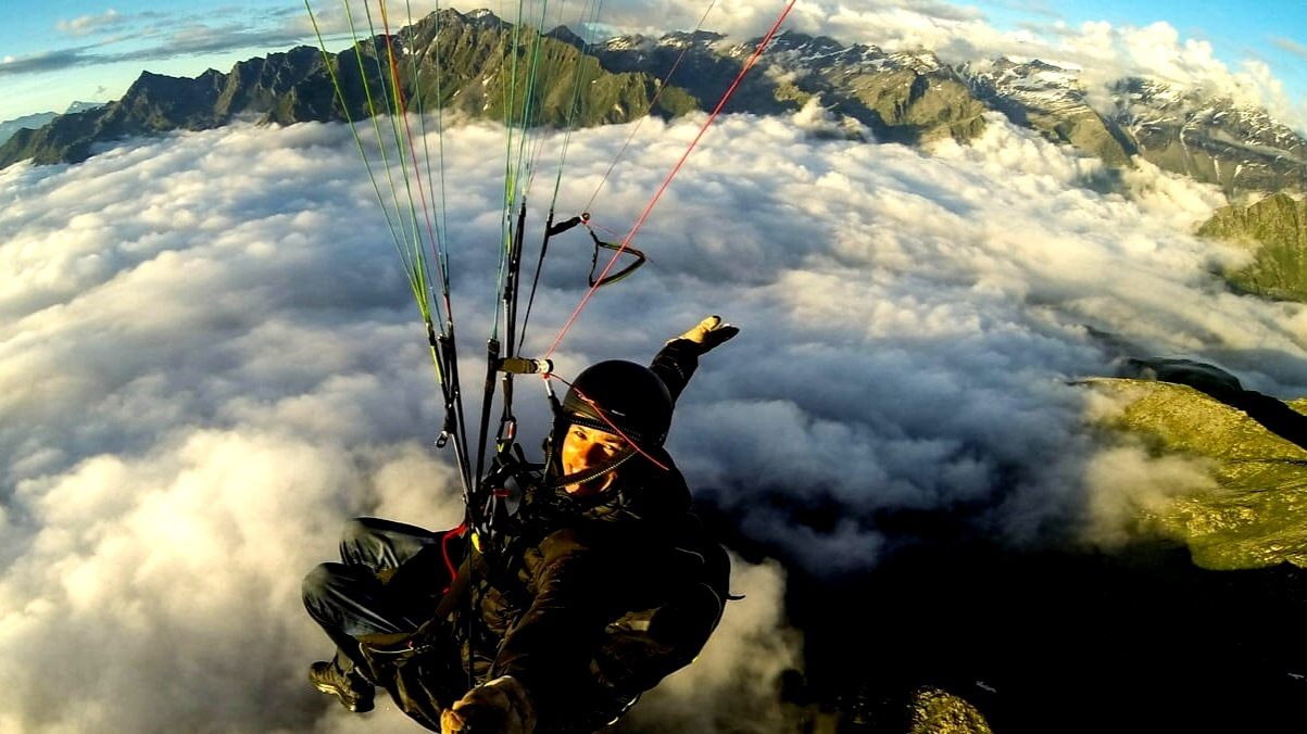 Vol en parapente au-dessus de Verbier