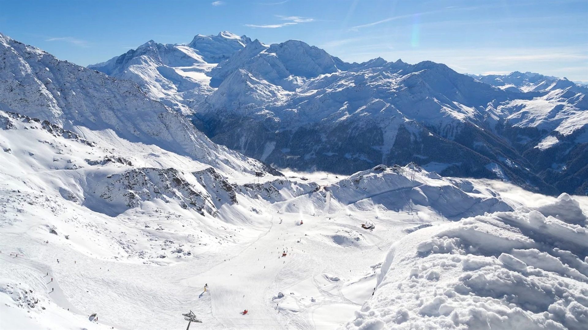 Vue du domaine skiable des 4 Vallees